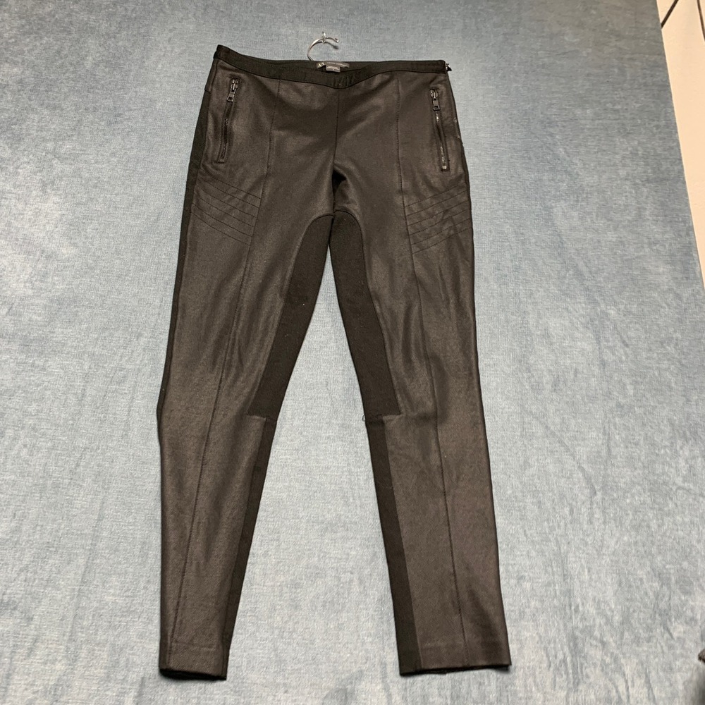 Armani Exchange Ankle Pants Womens 8 Black Pockets Casual Flat Front Pull On